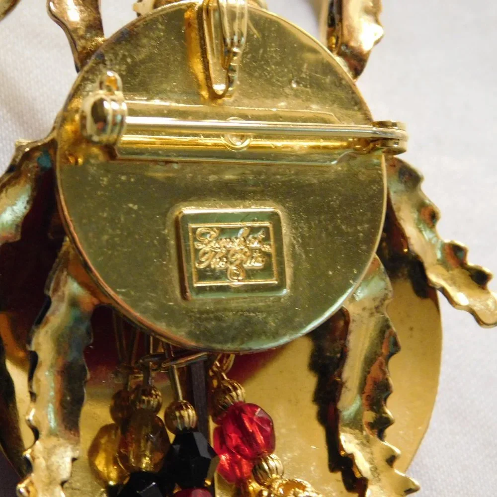 Vintage Lunch at the Ritz Lady Bug Brooch Pin Large